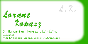 lorant kopasz business card